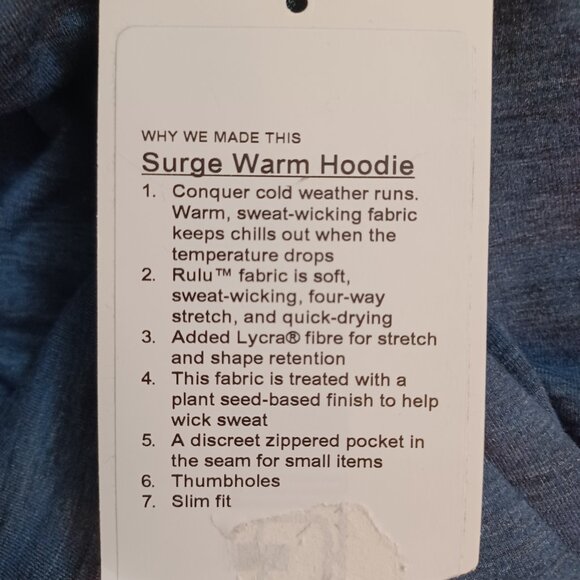 Lululemon Surge Warm hoodie NWT - Picture 6 of 16